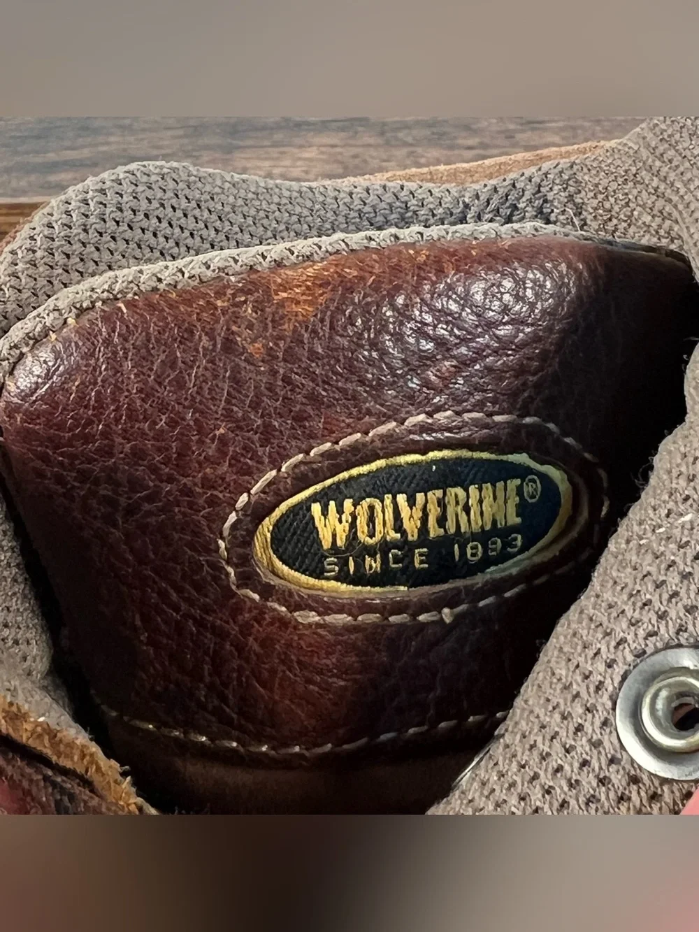 Wolverine Work Boots Brown Leather Slip & Oil Resistant Lace Up Men's 11.5